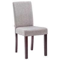 ESSZIMMERSTUHL Ines Stoff, Gestell Holz Cappuccino Hellgrau - Grau/Cappuccino, Holz/Textil (41/91/47cm) - TPFLiving
