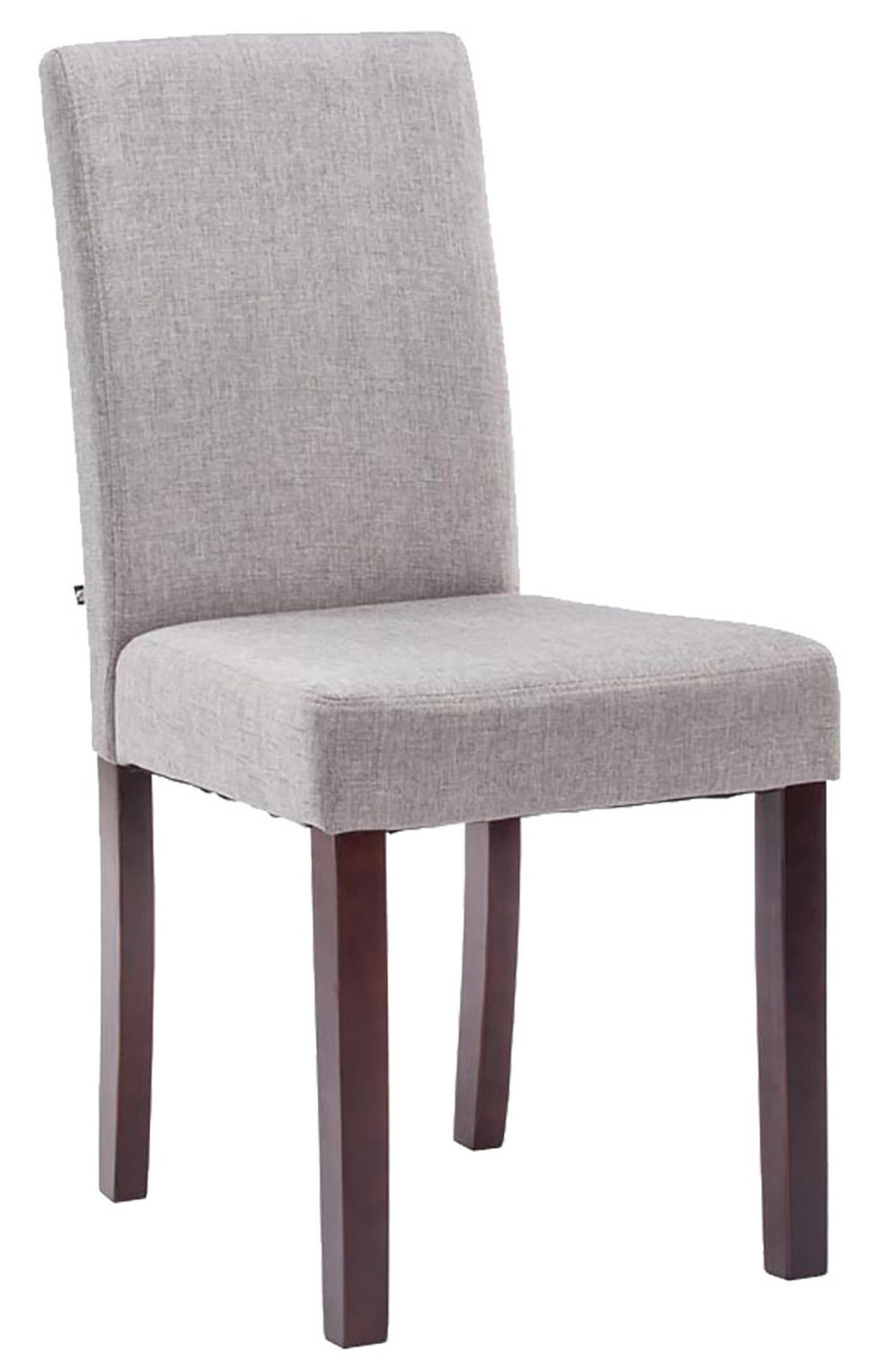ESSZIMMERSTUHL Ines Stoff, Gestell Holz Cappuccino Hellgrau - Grau/Cappuccino, Holz/Textil (41/91/47cm) - TPFLiving