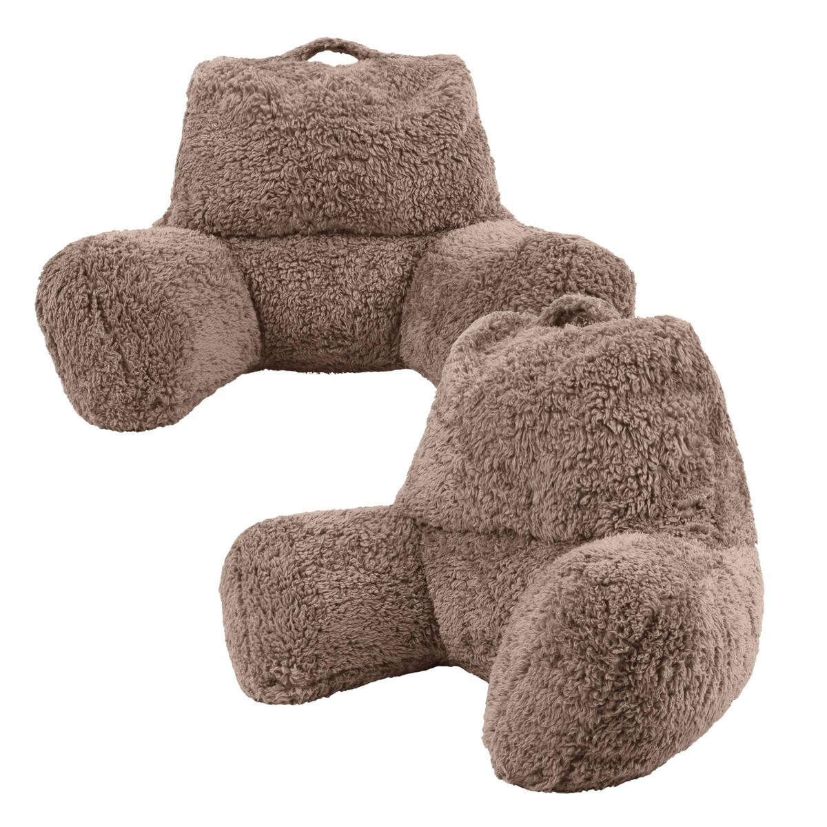 RÜCKENLEHNE Lesekissen Teddybär 2-tlg. - Mokka, Textil (74/63cm) - icon