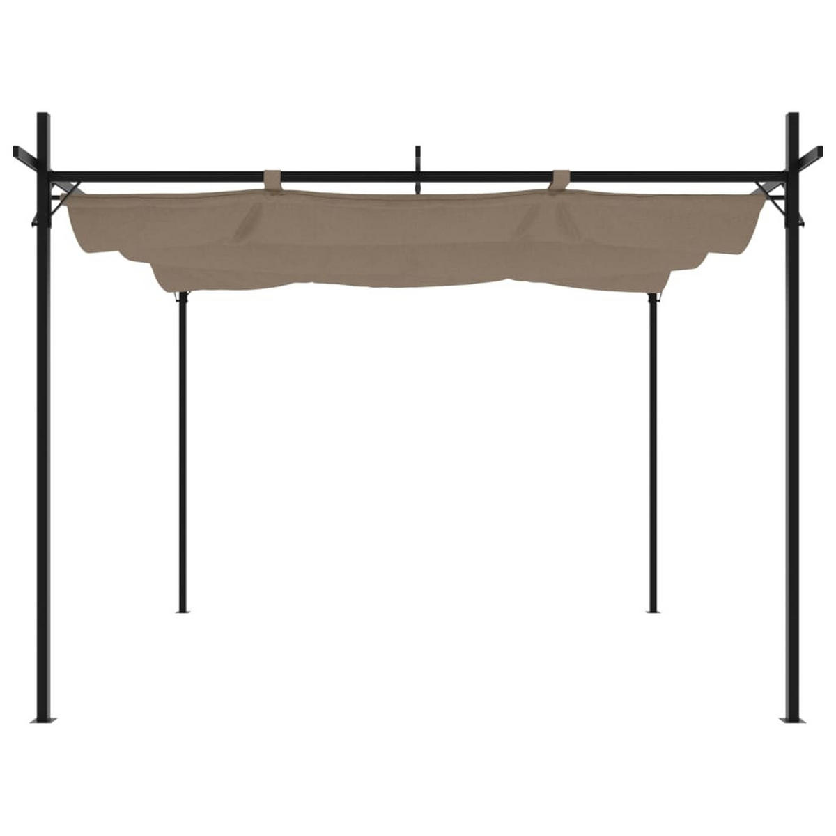 TERRASEENÜBERDACHUNG mit Schiebedach OLIMP Taupe 295x292x230 cm - Taupe, Metall (295/230/292cm) - DELUKE