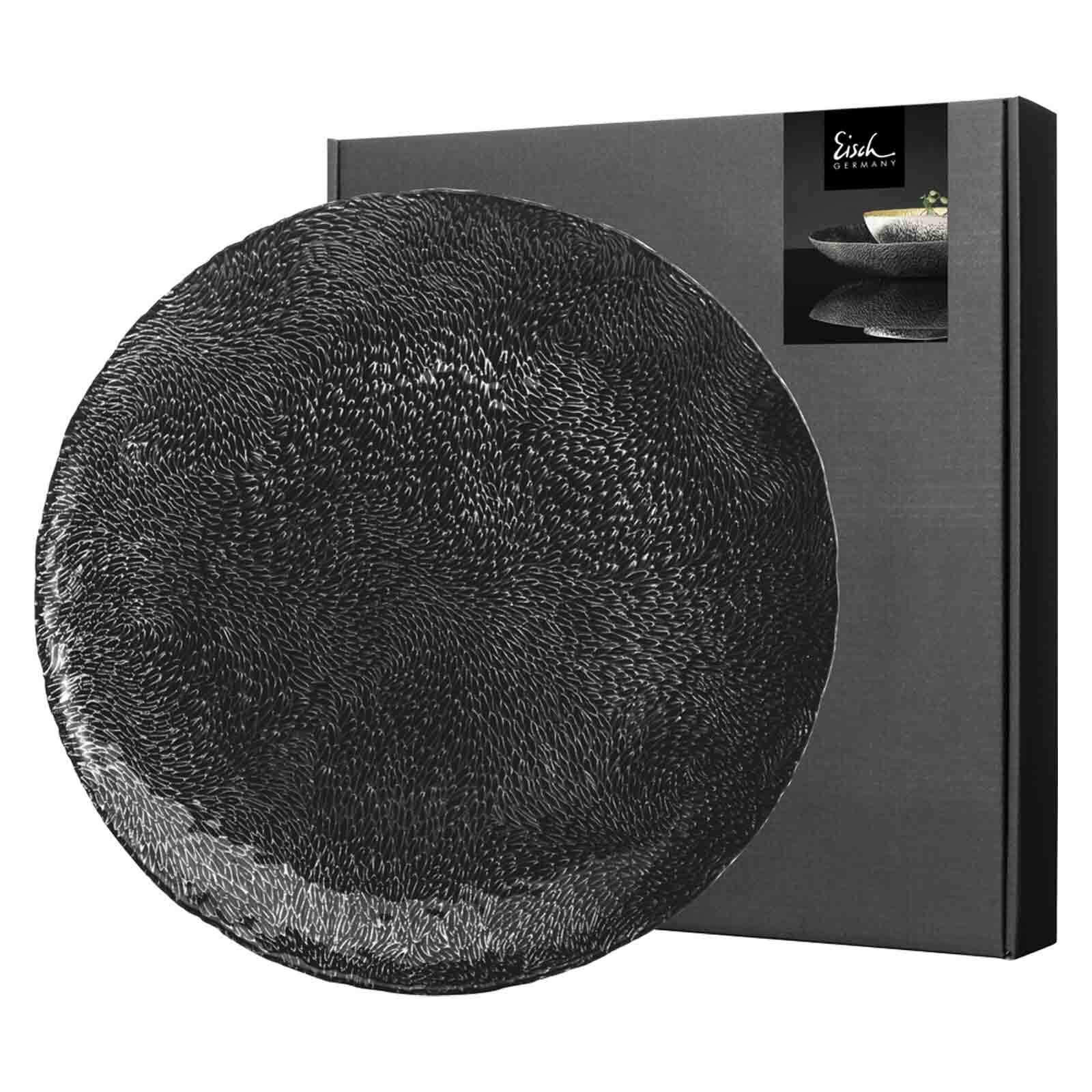 TELLER Sen Black schwarz ø 32 cm - Schwarz, Glas (32cm) - Eisch