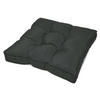 LOUNGEKISSEN Flair Outdoor Sitz 50/50/10cm Graphitgrau - Graphitfarben, Textil (50/10/50cm) - Beautissu 