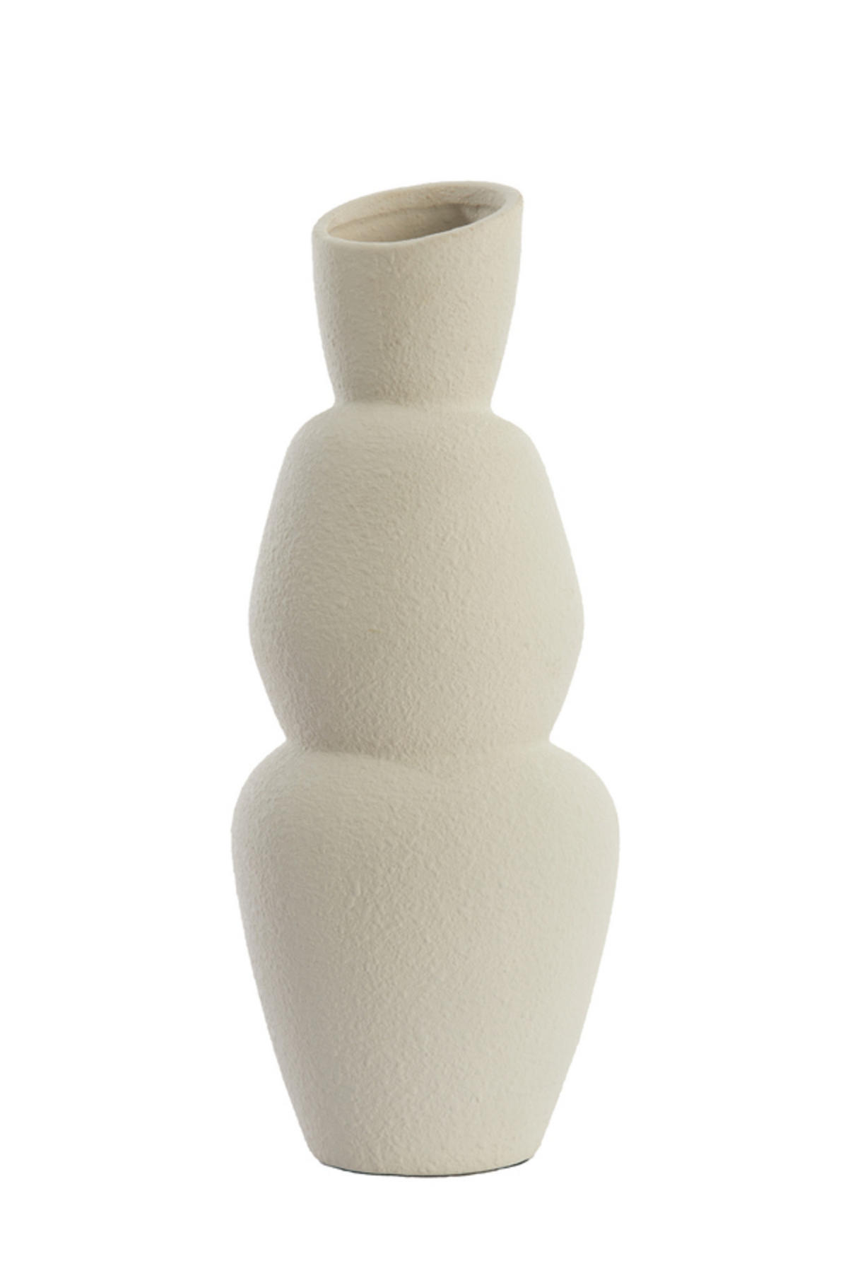 VASE Aram Weiß 19/19/46,5 cm - Weiß, Keramik (46.5cm) - Light & Living