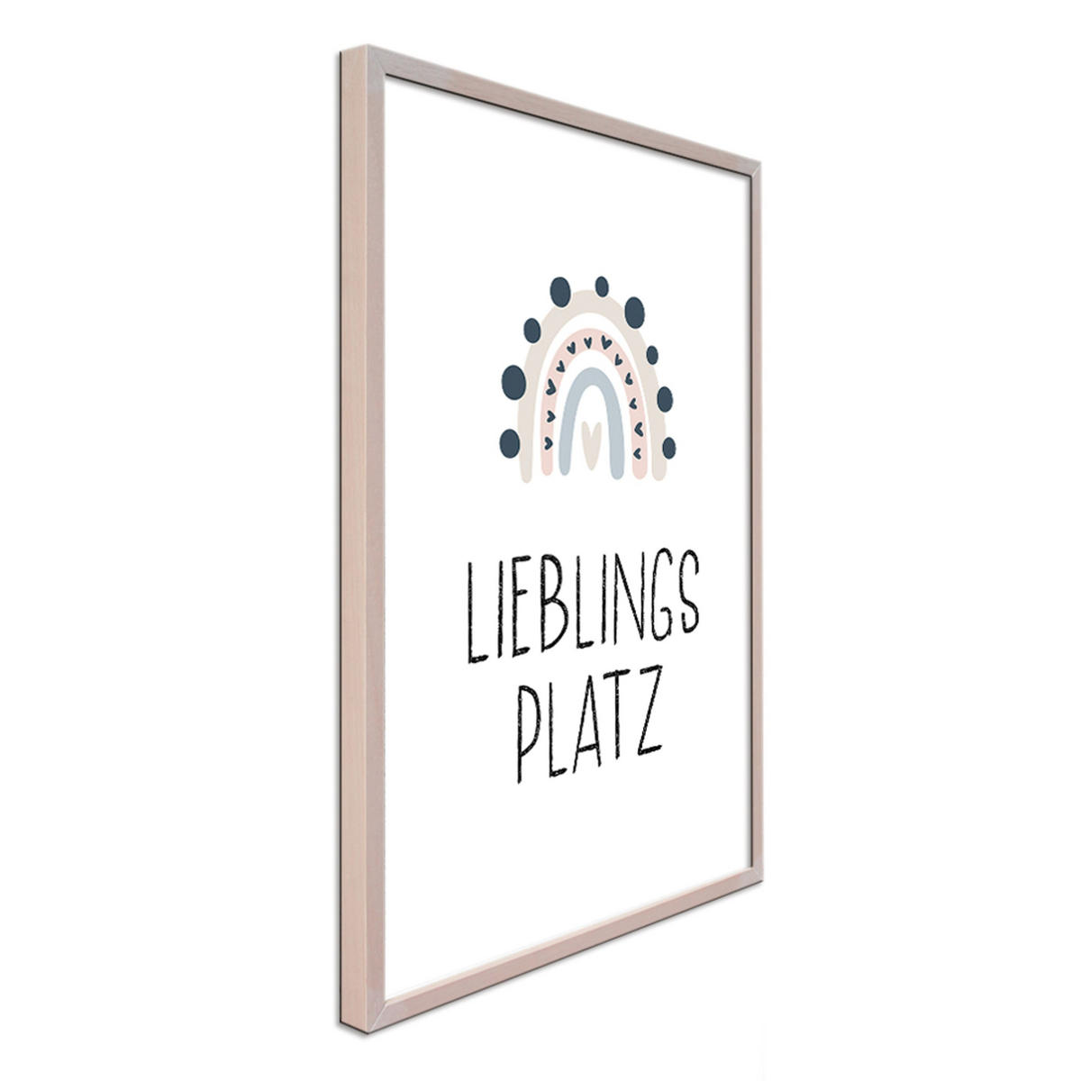 BILD mit Rahmen 51x71 cm Spruch: Lieblingsplatz Kinderzimmerbild - Beige, Holz (51/71cm) - artissimo