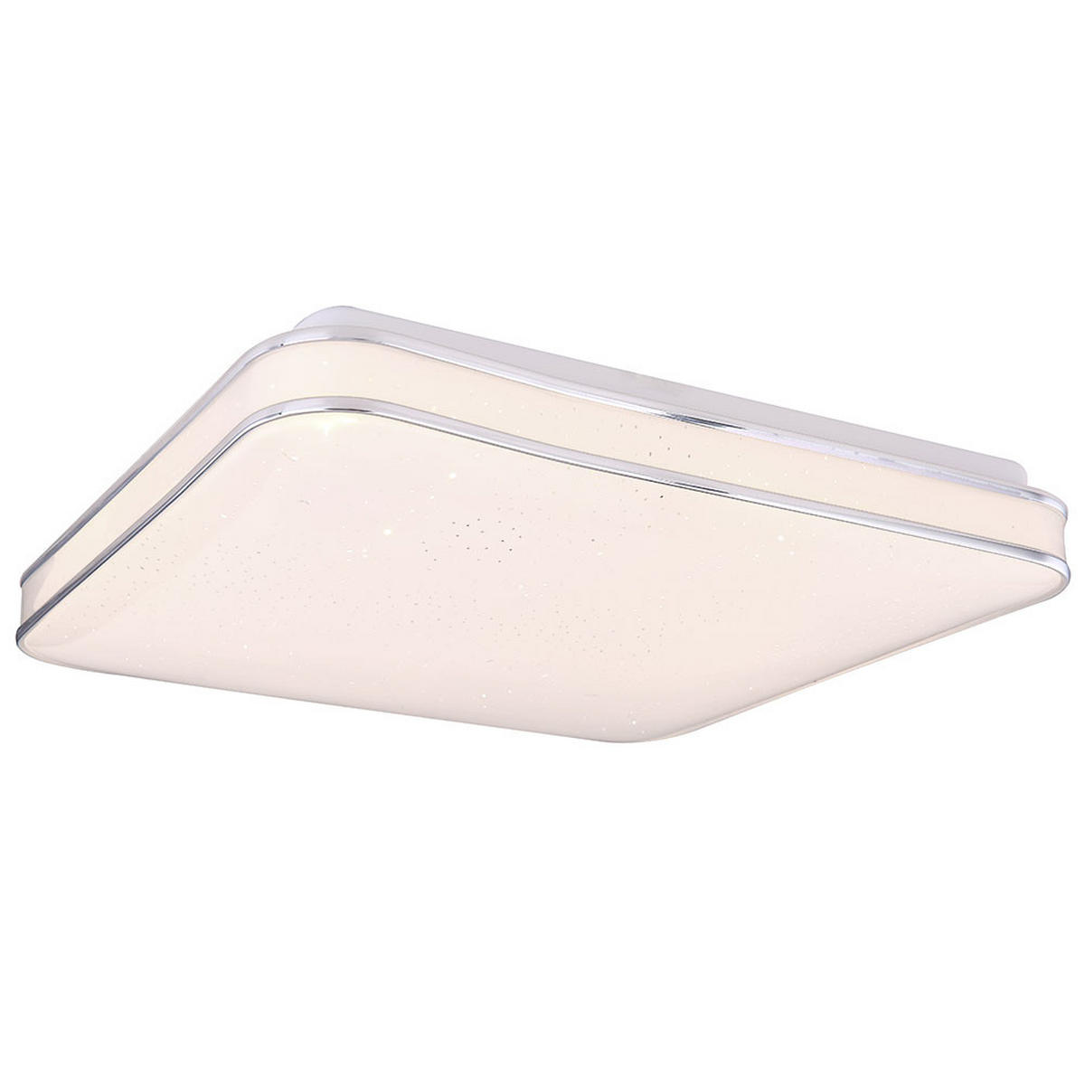 LED DECKENLEUCHTE Metall Weiß Sternen-Effekt - Weiß, Metall (33.5/33.5/7.5cm)