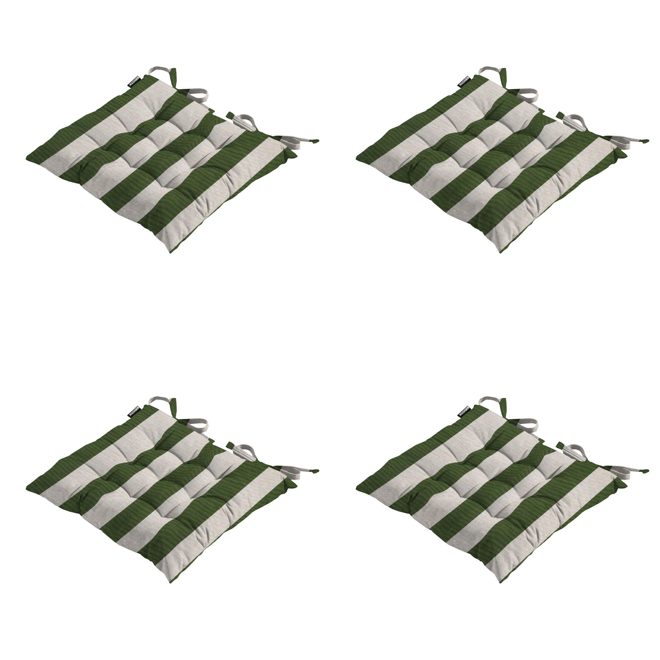 SITZKISSEN Amora - Grün - 46/46/8 cm - 4er-Set - Grün, Textil (46/8/46cm) - Madison