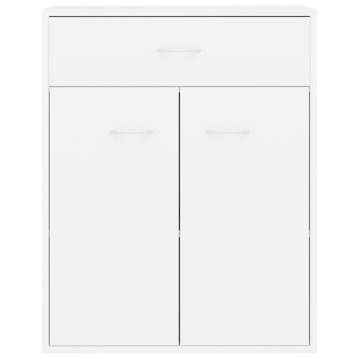 SIDEBOARD mit 1 Schublade, 2 Türen 60/30/75 cm aus Holzwerkstoff Weiß - Weiß, Holz (60/75/30cm) - vidaXL