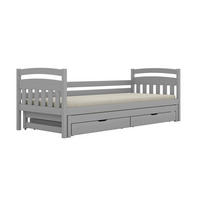 BETT 90/200 Tosia Grau - Grau, Holz (90/200cm) - Petits-meubles
