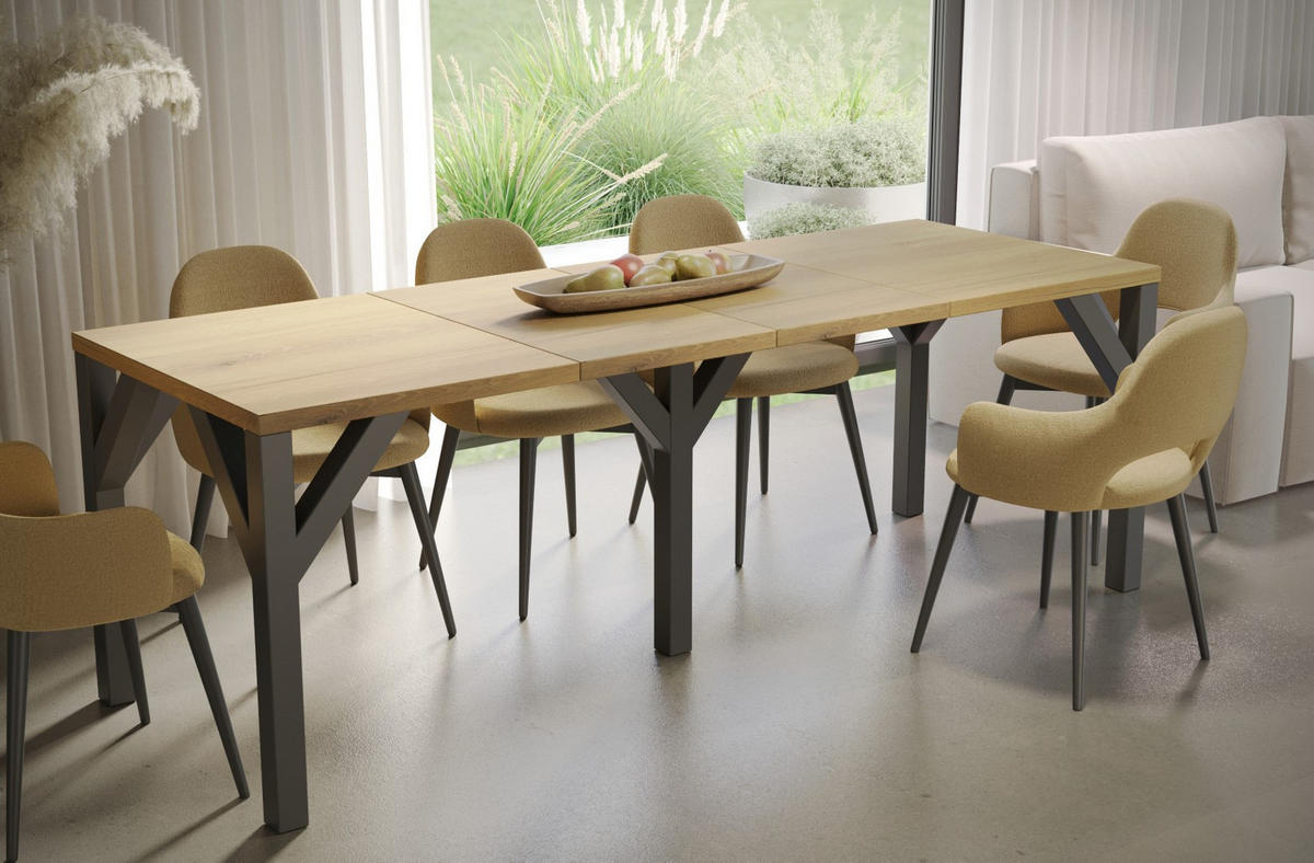 ESSTISCH Baltika ausziehbar bis 240 cm - Eichefarben, Holzwerkstoff (130/90/75cm) - Endo-Moebel