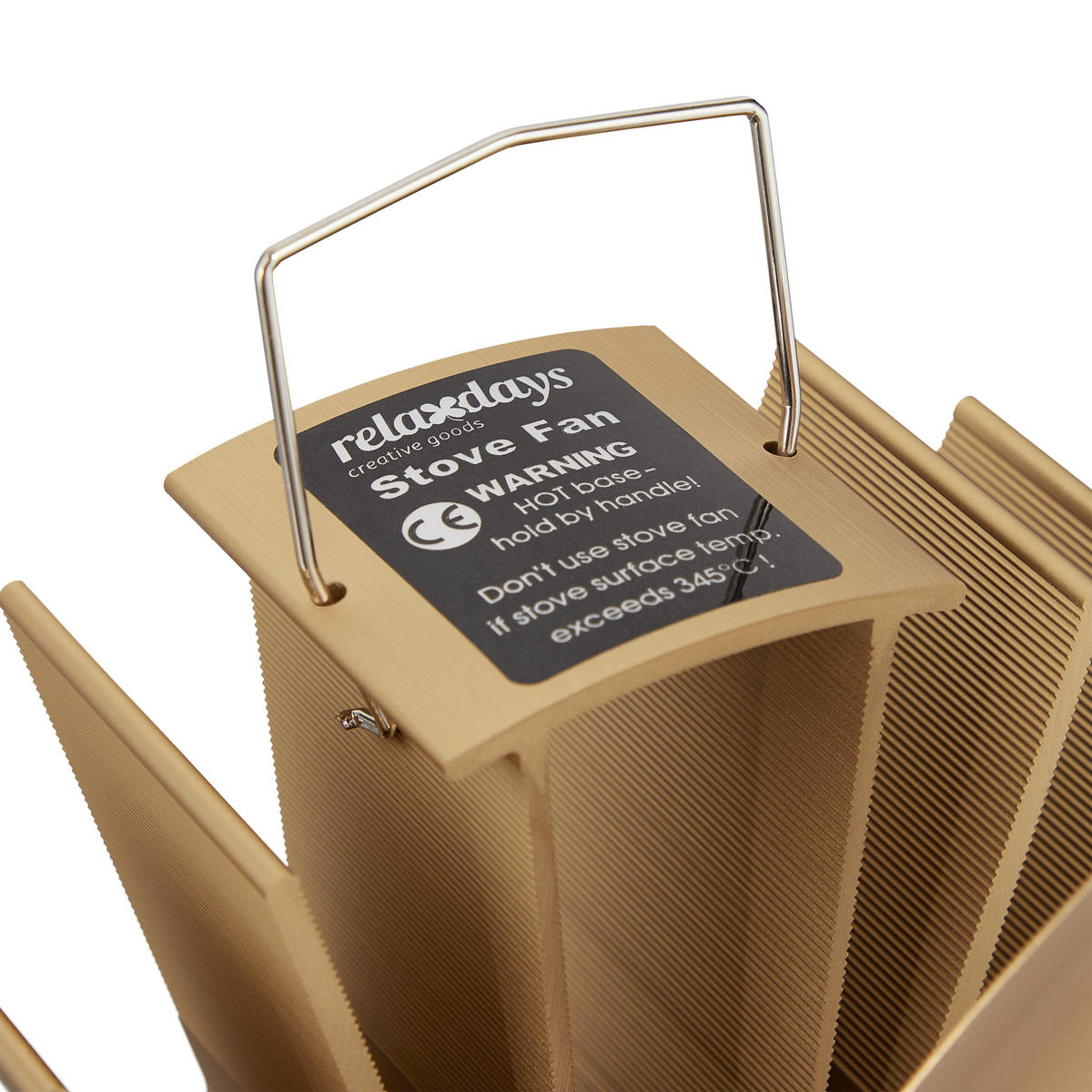 OFENVENTILATOR - Hellbraun, Metall (19/26/12cm) - Relaxdays