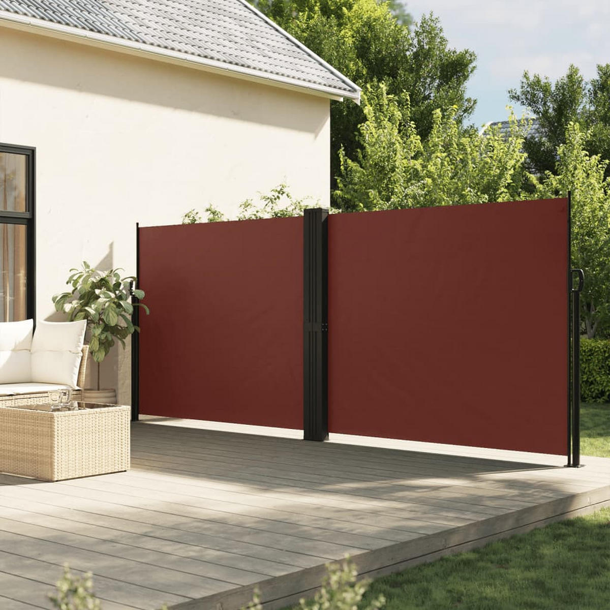 SEITENMARKISE Ausziehbar Braun 180x600 cm - Braun, Textil (600/180/600cm) - furnicato