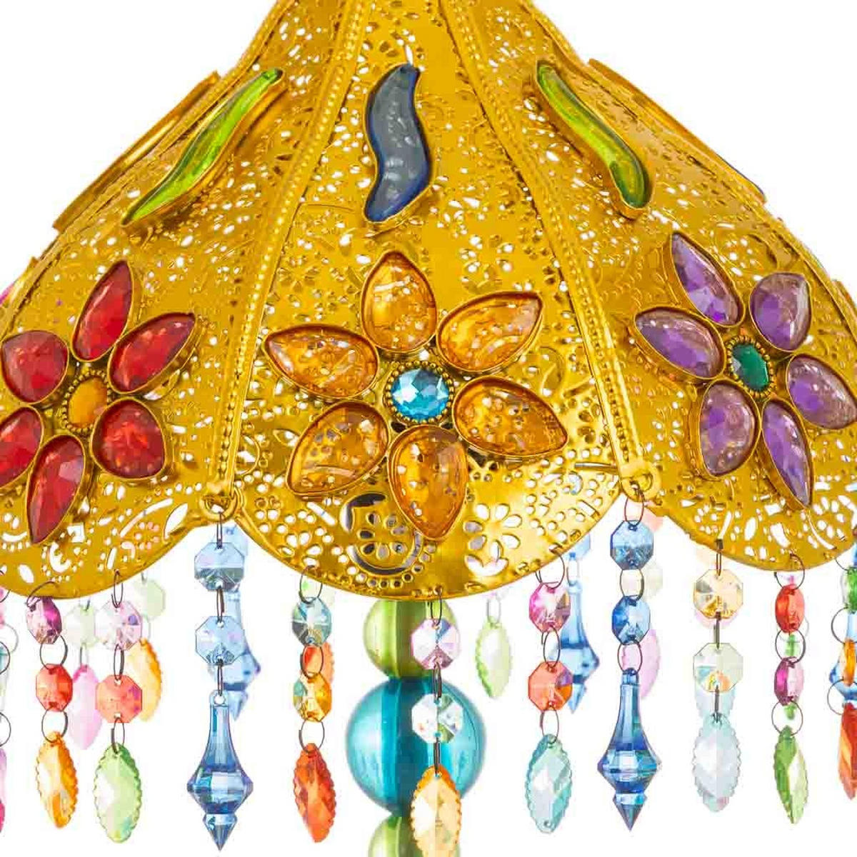 LAMPE aus Metall und Glas, 30x50cm - Multicolor, Metall (30/30/50cm) - Wanderlust