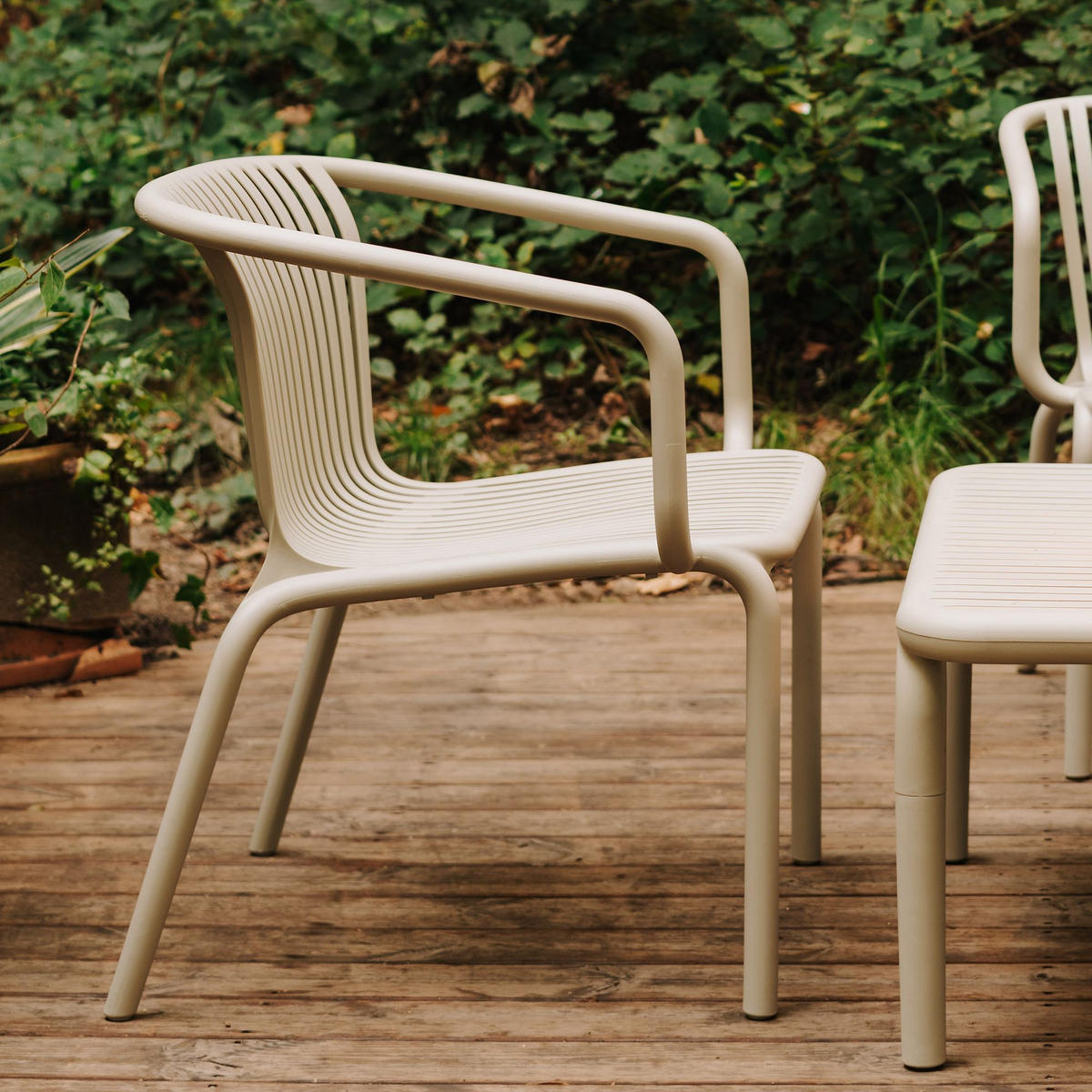 GARTEN ESSGRUPPE FICCARI, Gartenmöbel-Set 3-tlg, Beige - Beige, Kunststoff - KONSIMO®