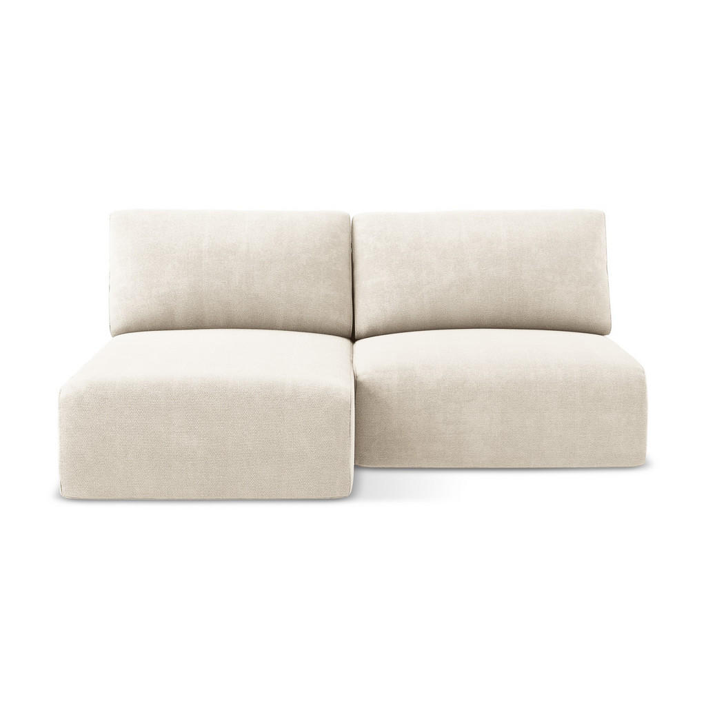 Thumbnail - Makamii Ecksofa, Creme, Textil, 3-Sitzer, Füllung: Schaumstoff, L-Form, Ottomane links, 210x149 cm, Made in EU, Wohnzimm...