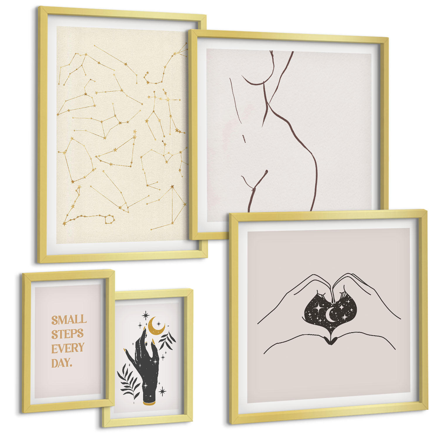 Tulup Bilder Gold 40x60 cm