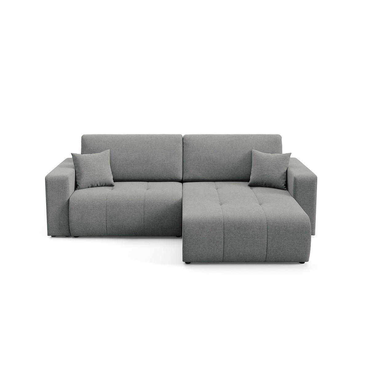 ECKSOFA Giulia 3 Sitzplätze Grau - Grau, Holz (244/149cm) - Petits-meubles