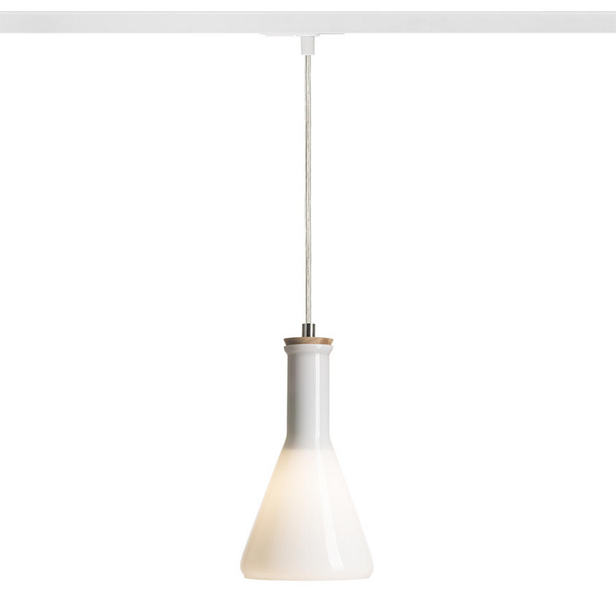 DECKENLEUCHTE PULIRE CON Opalglas 6 W - Eichefarben, Metall (30/30/20cm) - Rendl