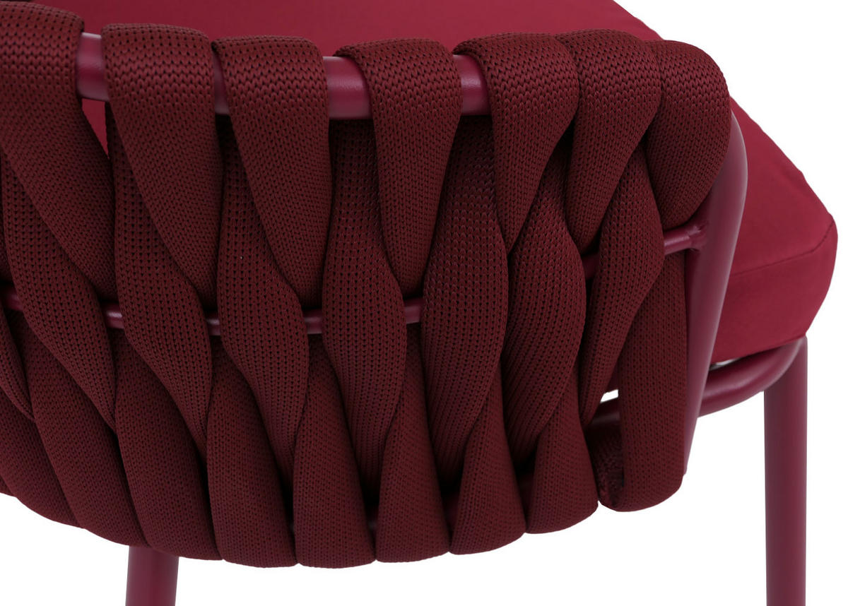 JEDÁLENSKÁ stolička Bordeaux - bordová, textil (56/71/57cm) - MCW