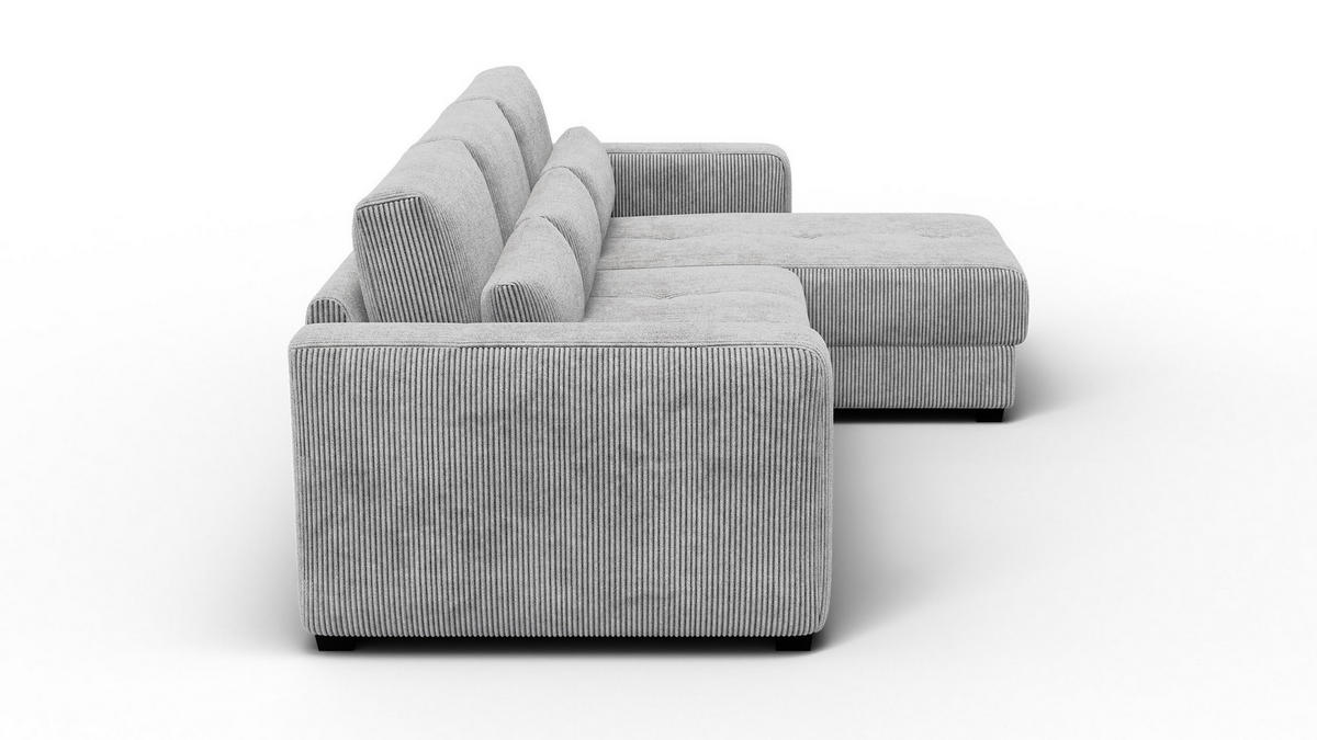 ECKSOFA OLI 4-Sitzer rechts, hellgrau - Hellgrau, Holz/Textil (295/172cm) - Courtois Laville