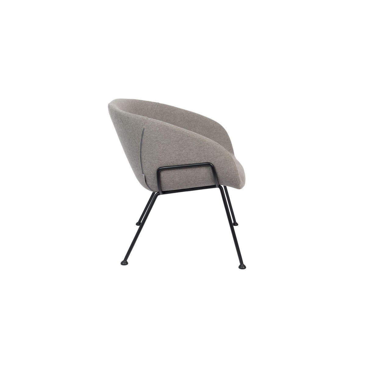 SESSEL Feston Grau - Grau, Textil (70.5/72/65.5cm) - Zuiver