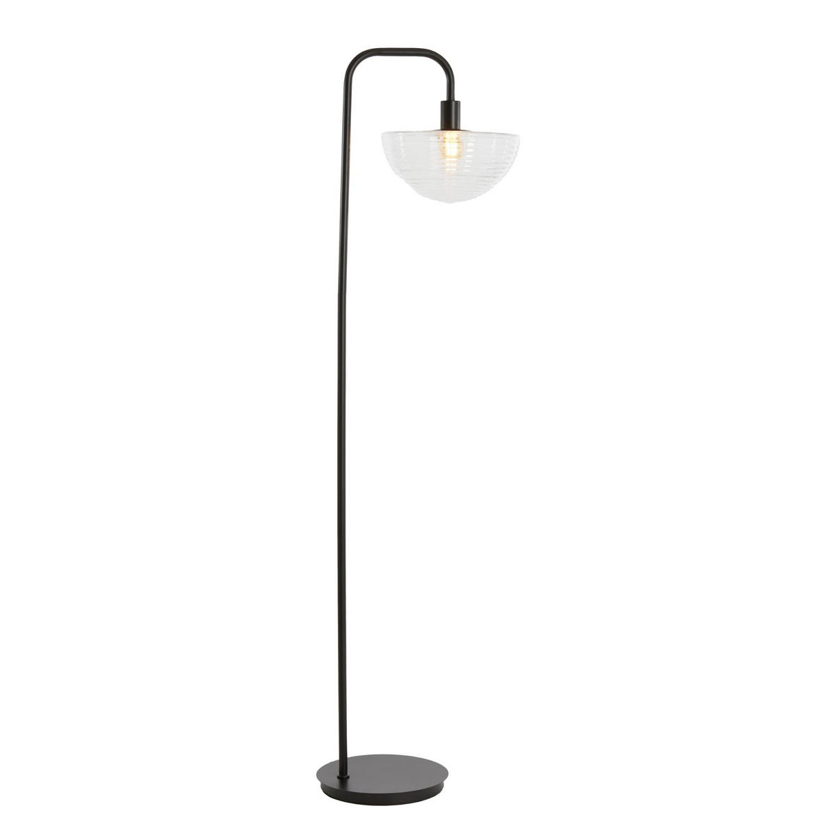STEHLEUCHTE Baylie Schwarz 43/30/165 cm - Schwarz, Metall (43/30/165cm) - Light & Living