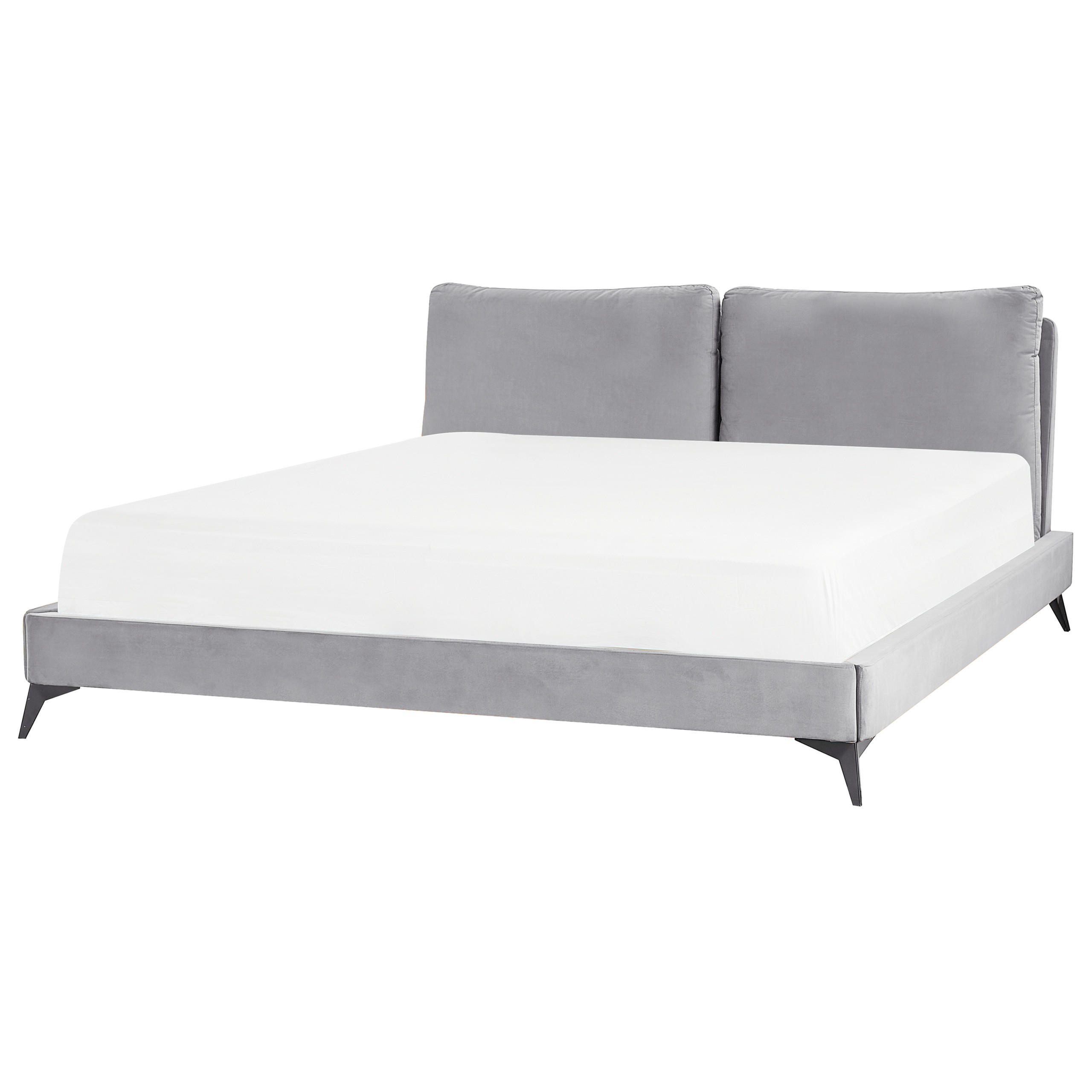 POLSTERBETT 180/200cm Grau Melle - Grau, Textil (180/200cm) - Beliani