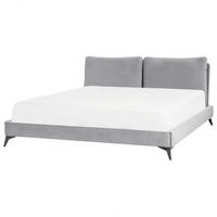 POLSTERBETT 180/200cm Grau Melle - Grau, Textil (180/200cm) - Beliani