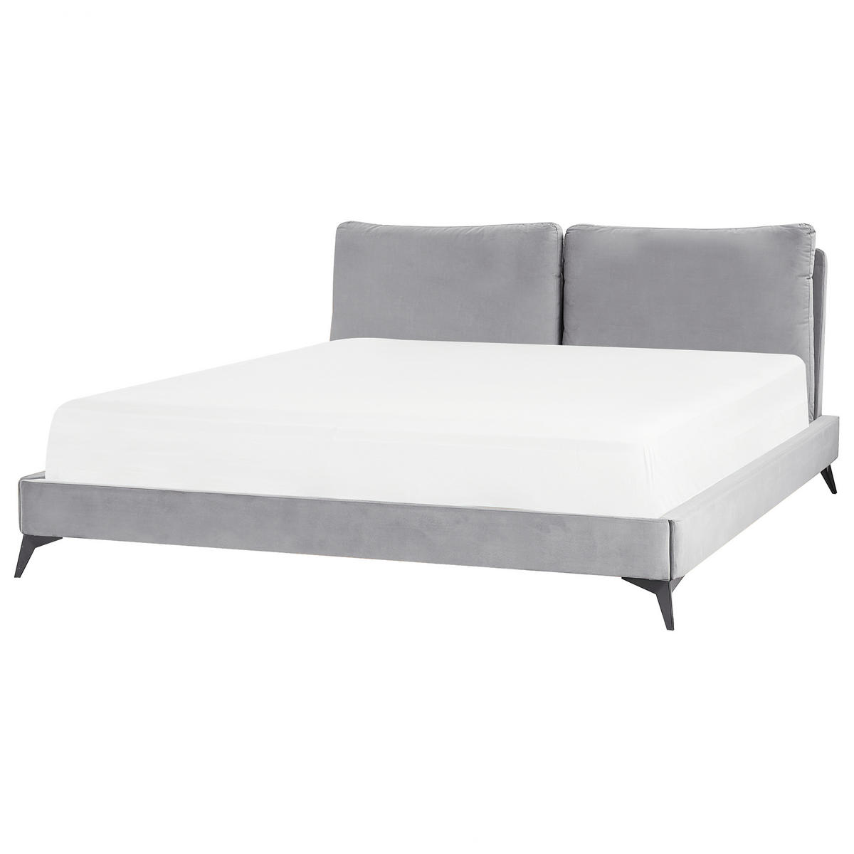 POLSTERBETT 180/200cm Grau Melle - Grau, Textil (180/200cm) - Beliani