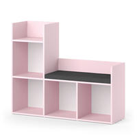 KINDERREGAL Luigi Rosa 107.2 x 88.6 cm ohne Faltboxen - Rosa, Holzwerkstoff (107.2/88.6/30.9cm) - Vicco