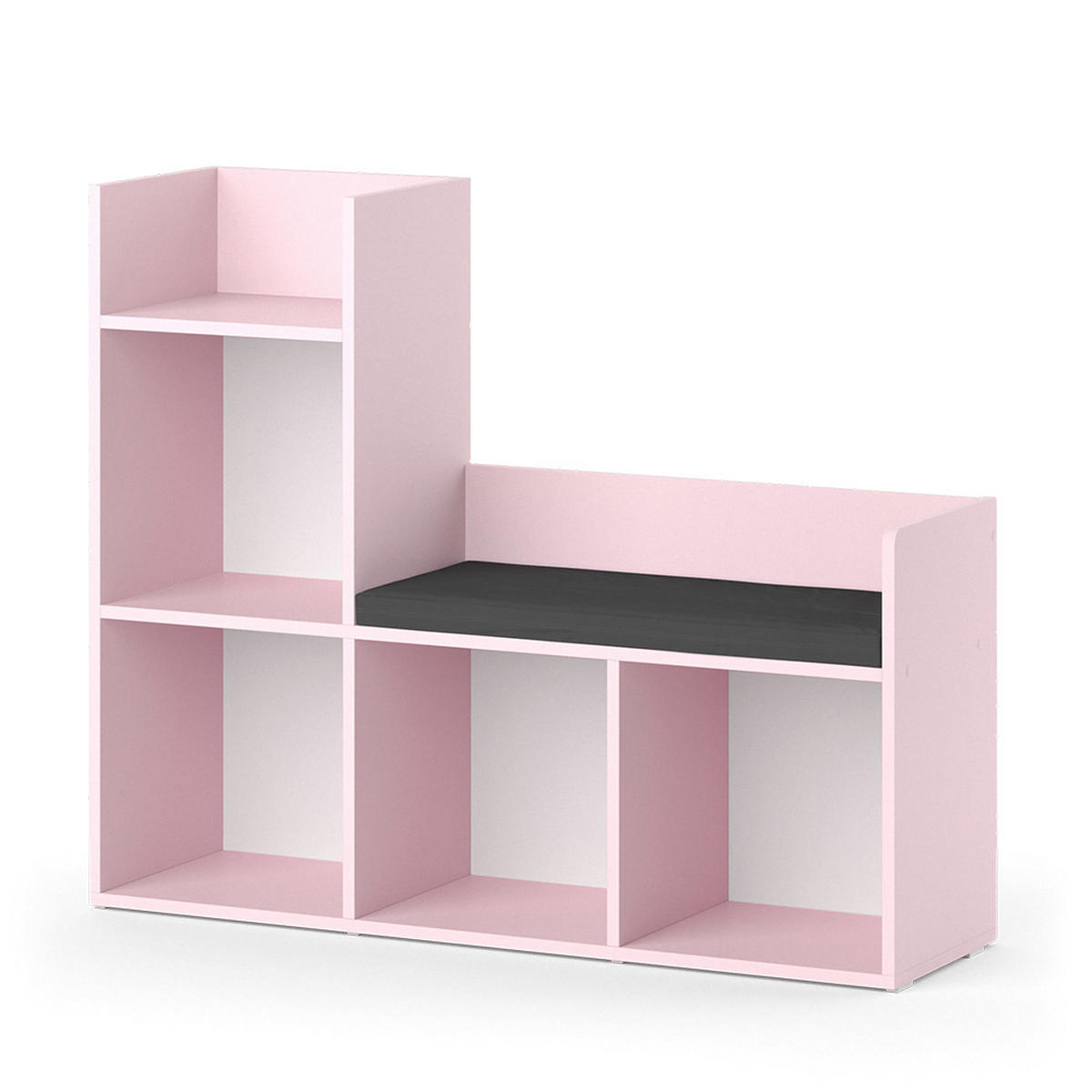 KINDERREGAL Luigi Rosa 107.2 x 88.6 cm ohne Faltboxen - Rosa, Holzwerkstoff (107.2/88.6/30.9cm) - Vicco