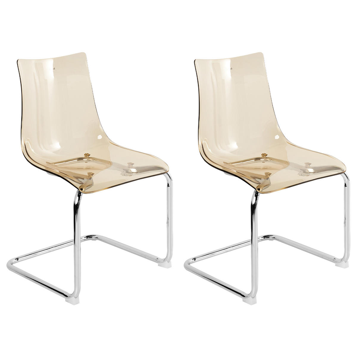 ESSZIMMERSTUHL 2ER SET Orange Marshall - Orange, Kunststoff (48/81/48cm) - Beliani