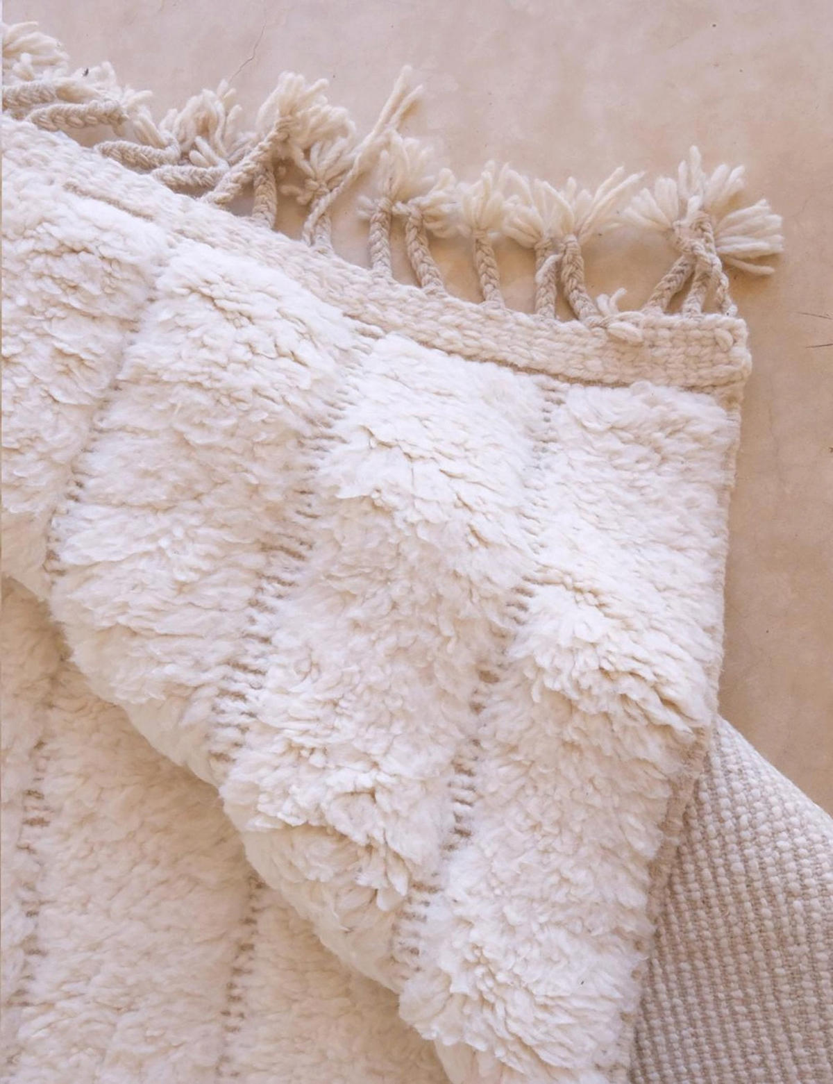 BERBERTEPPICH aus reiner Wolle 177x 262 cm - Weiß, Naturmaterialien (177/262cm) - AFK Living