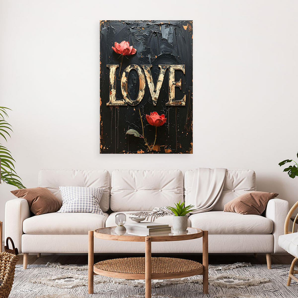 LEINWANDBILD Inschriften und Zitate 70x100cm - Schwarz, Textil (70/100cm) - Feeby