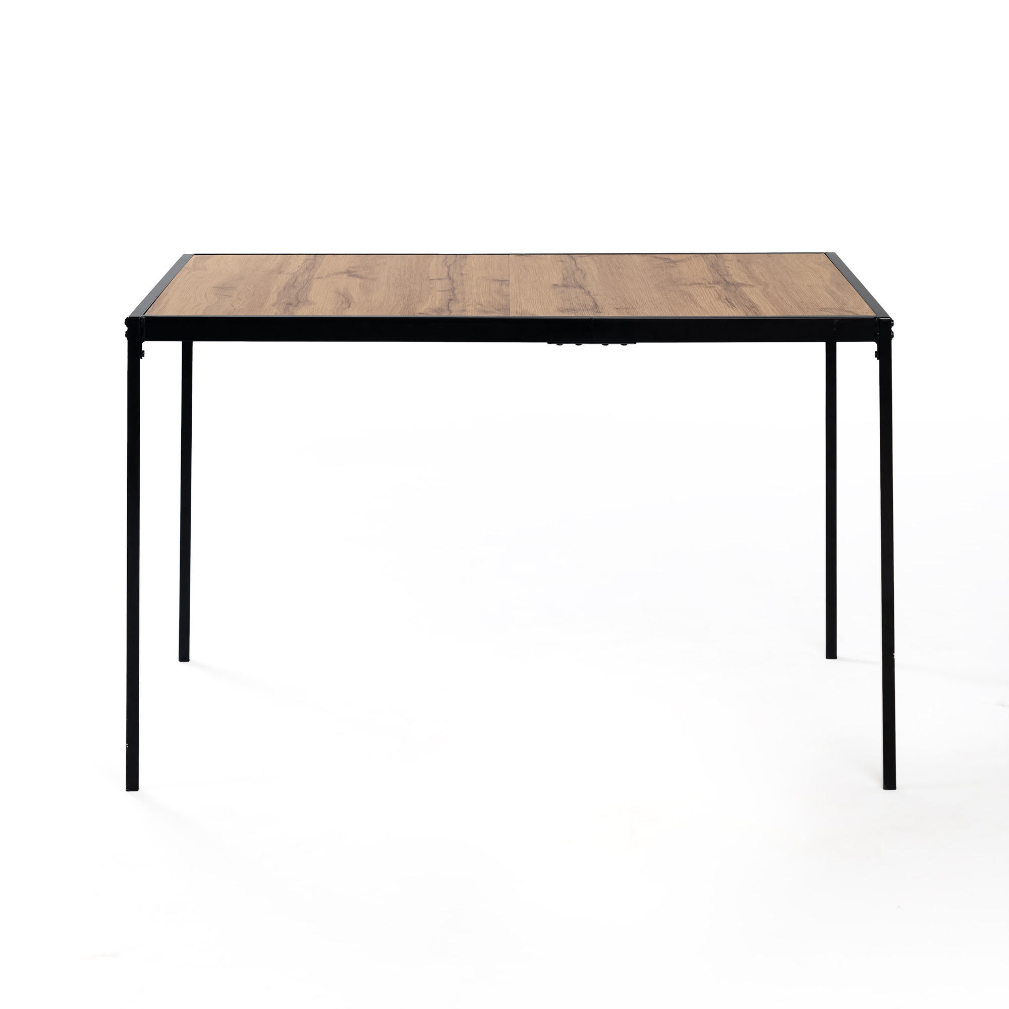 ESSTISCH Holzoptik 120x75 mit Metallgestell - Braun, Holz/Metall (120/75/75cm) - Urban Meuble