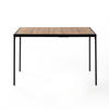 ESSTISCH Holzoptik 120x75 mit Metallgestell - Braun, Holz/Metall (120/75/75cm) - Urban Meuble