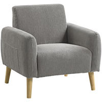 SESSEL Moby Cord Grau - Grau, Textil (83/83/75cm) - ATLANTIC home collection