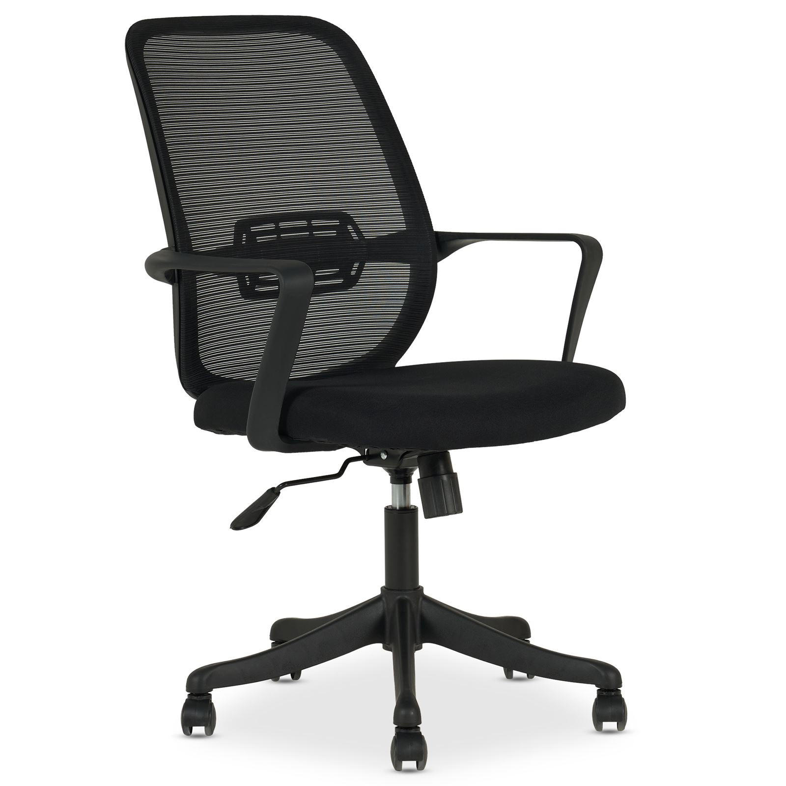 BÜRODREHSTUHL MOLLIS - Schwarz, Textil (63/98/63cm) - IDIMEX