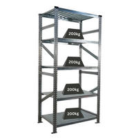 FACHBODENREGAL Proximo 200x90x70cm 5 Ebenen Fachlast 200 kg Beidseitig nutzbar Verzinkt - Silberfarben, Metall (90/200/70cm) - PROREGAL