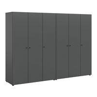 KLEIDERSCHRANKKOMBINATION Arbor (B/H/T: ca. 240/176/51 cm) in anthrazit/anthrazit - Anthrazit, Holzwerkstoff (240/176/51cm)