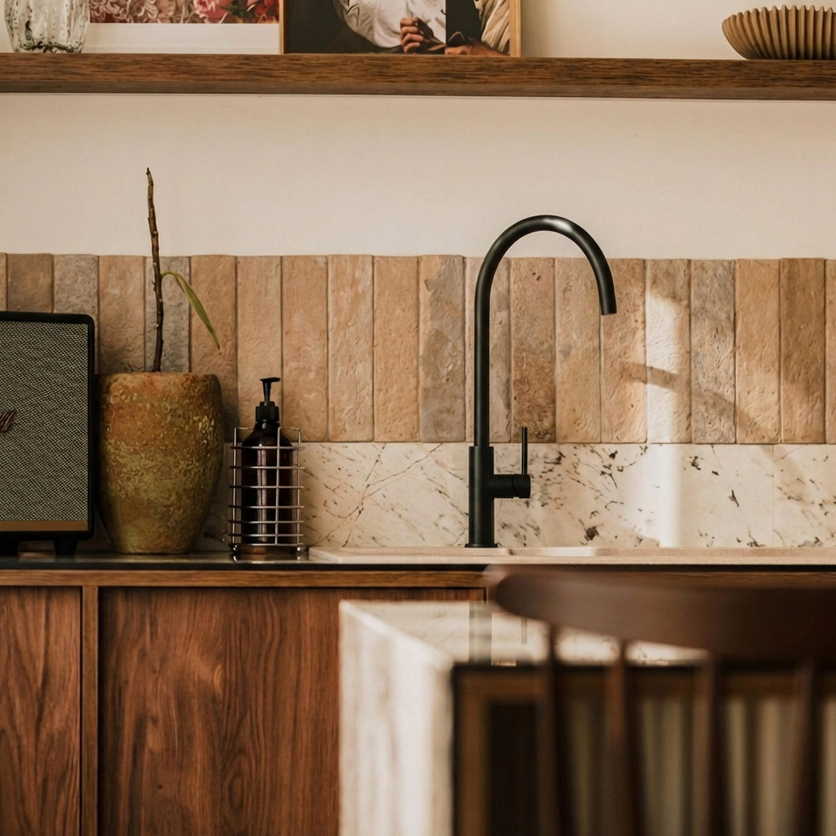 KÜCHENARMATUR Prestige SLIM Schwarz - Schwarz, Metall (23/42/23cm) - Granitan