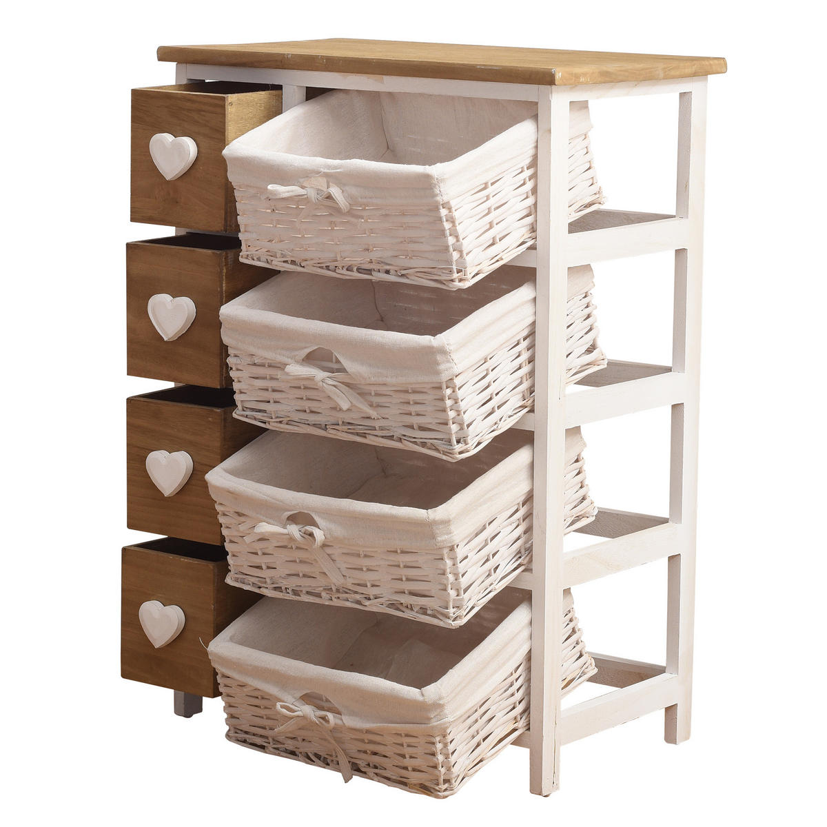 KOMMODE Weiß 30/51/71 cm - Weiß, Holz (30/71/51cm) - Mobili Rebecca