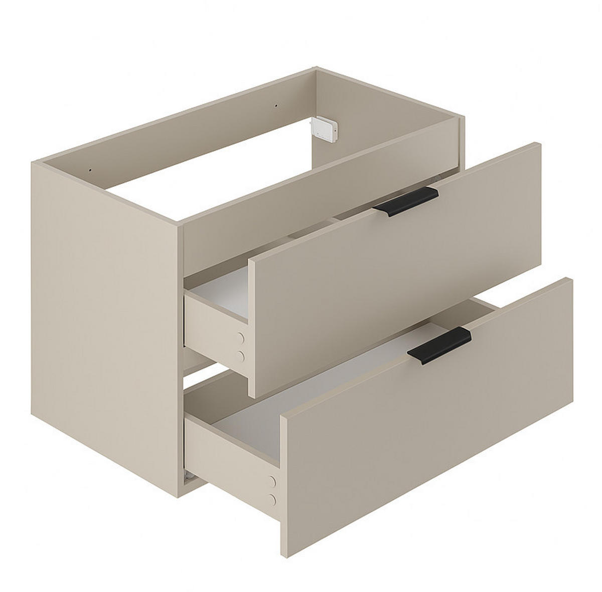 WASCHBECKENUNTERSCHRANK Pyra 2 Schubladen Cashmere - 80 x 46 x 52 cm - Kaschmir, Holz (80/46/52cm) - Badplaats