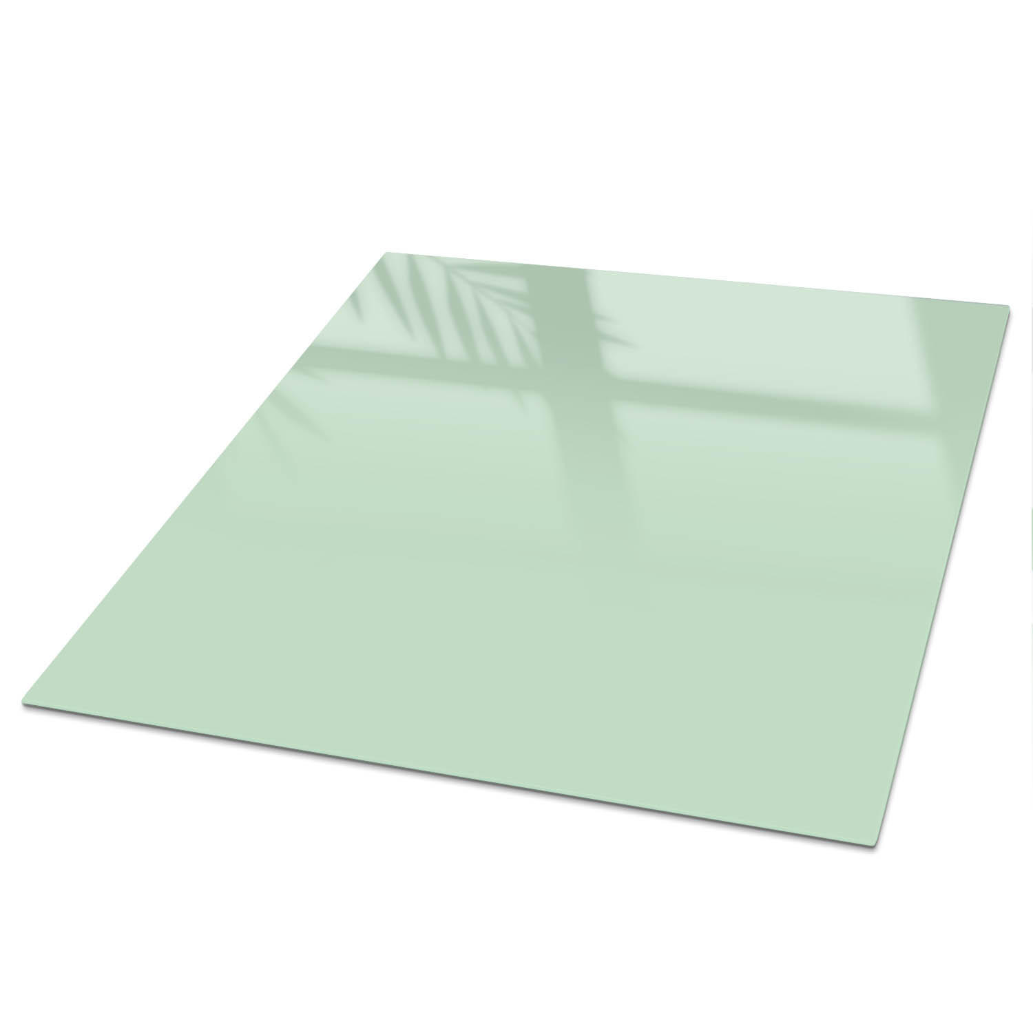 TISCHPLATTE 50x50 cm – Mintgrün - Weiß, Glas (0.4/50/50cm) - Wallfluent