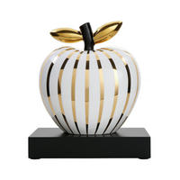 DEKO-OBJEKT APFEL "GOLDEN SUNLIGHT" Studio 8 Art & Apple weiß-gold 28 cm - Goldfarben/Weiß, Keramik (14/28/24.5cm) - Goebel