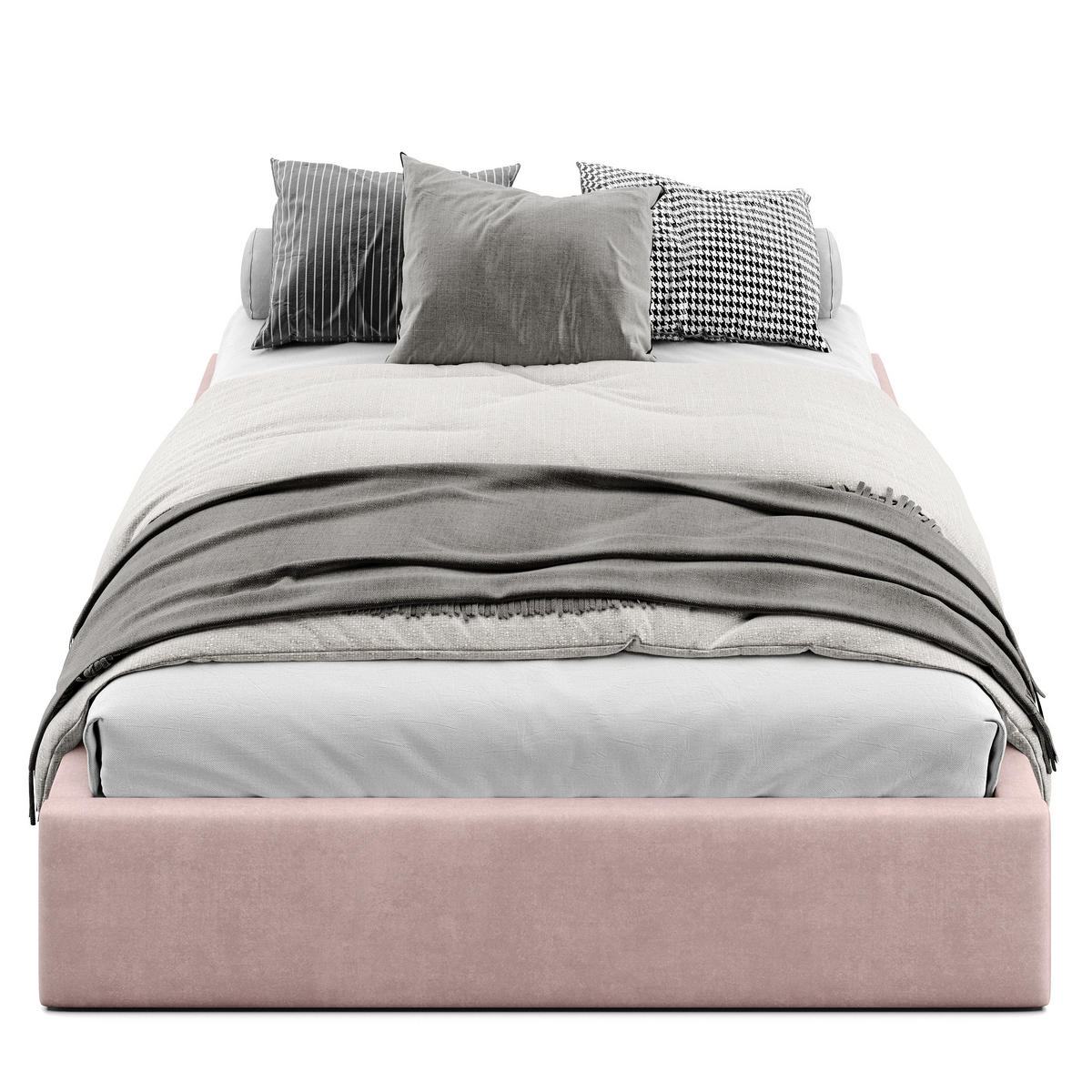 POLSTERBETT 140x200cm Bett mit Stauraum Lattenrost Rosa - Rosa, Holz/Holzwerkstoff (140/200cm) - Muralo