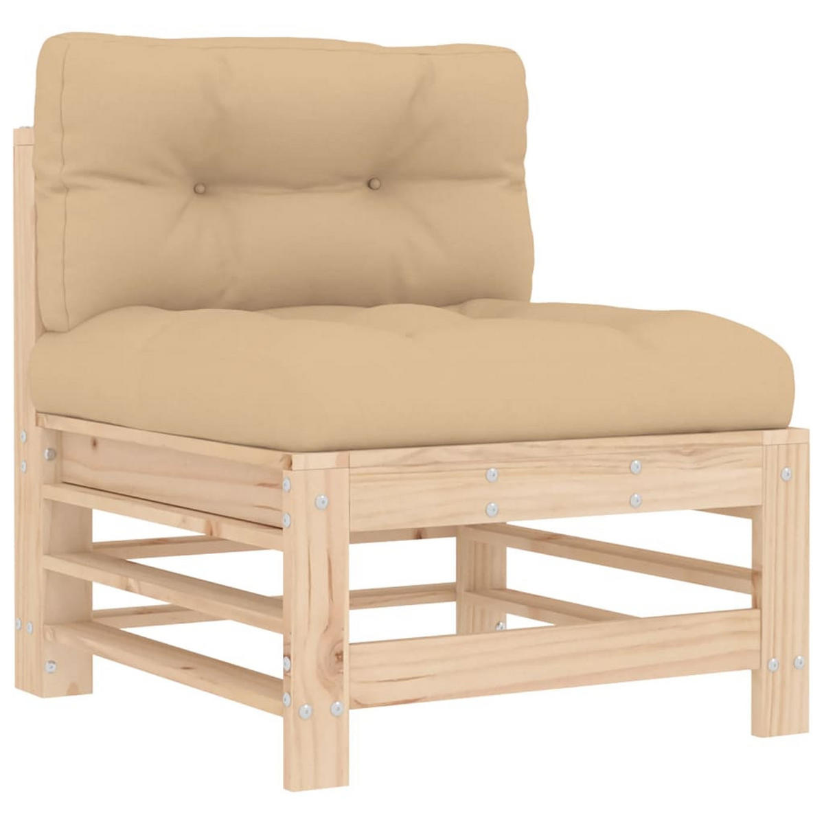 GARTENSOFA PYVOM 63.5/57.5/60 cm （2-SITZER） - Braun, Holz (63.5/57.5/60cm) - ZMH
