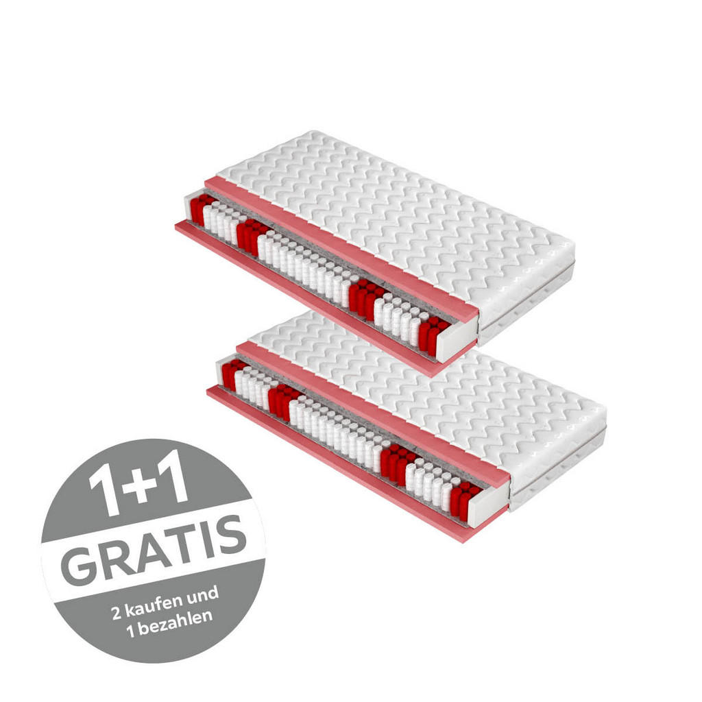 Taschenfederkernmatratze Pocket Plus 80x200 H2 H: 16 Cm