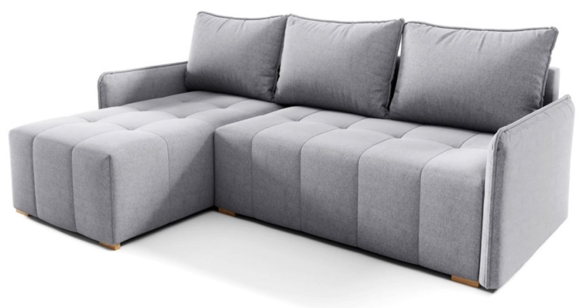 ECKSOFA Hellgrau GREND Links - Grau, Textil (210/140cm) - Sepro Meble