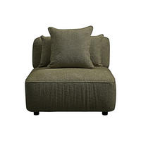 SESSEL mit gerader Rückenlehne - 1 Person - stoff - khaki Lelaco - Schlammfarben, Textil (91/74/105cm) - Vente-Unique