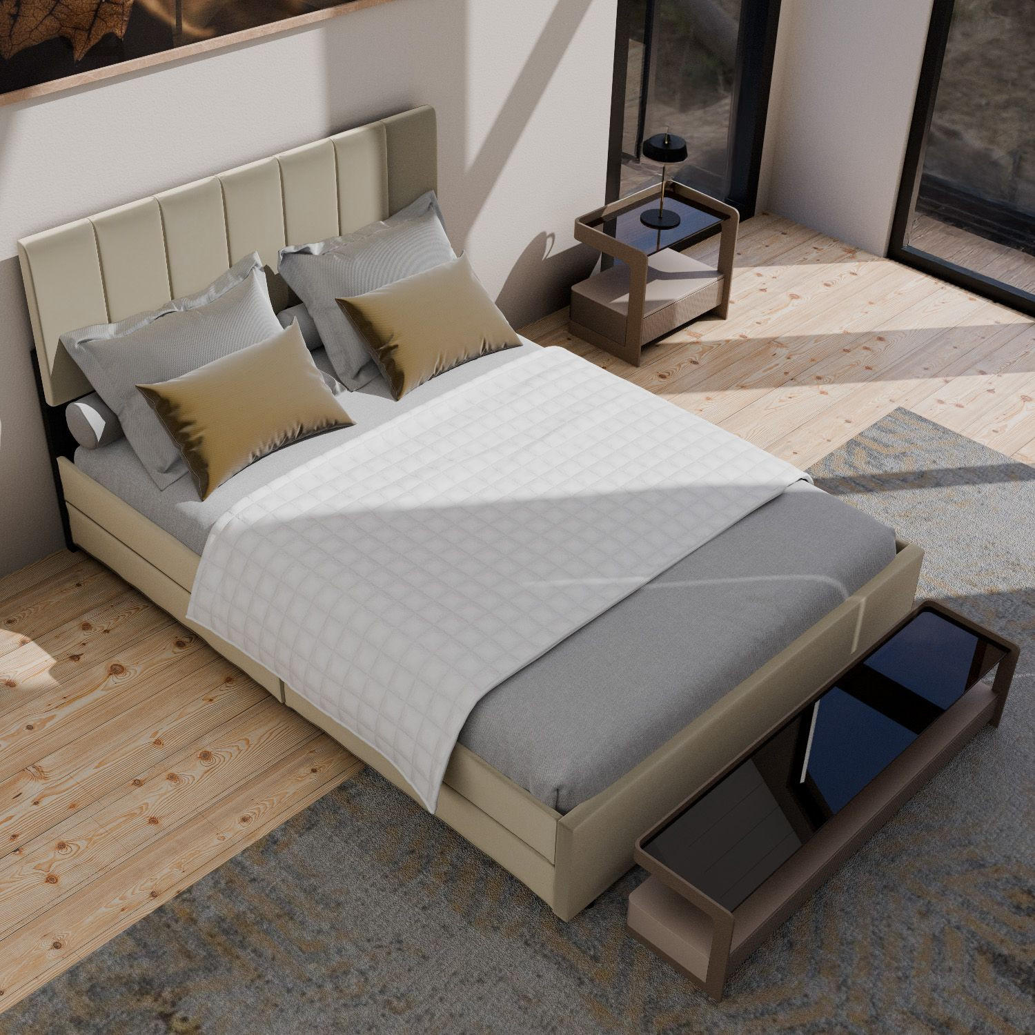GEWICHTSDECKE Anti Stress Bettdecke 135x200 cm 9 kg - Weiß, Textil (135/200cm) - Juskys